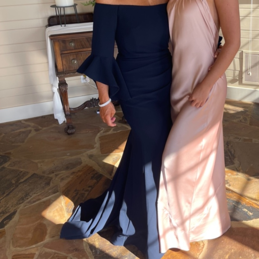 Jovani navy Blue dress. Mother of the bride. Style # 07065